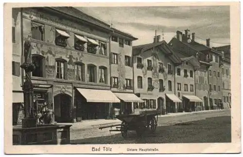 Ak Bad Tölz Untere Hauptstraße 1917