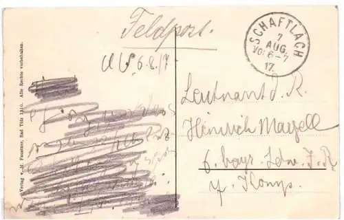 Ak Bad Tölz Untere Hauptstraße 1917