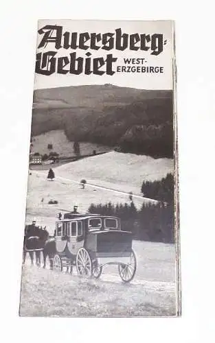 Altes Prospekt Auersberg Gebiet West Erzgebirge 1930 er