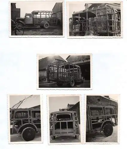 Foto Lot LKW mit Holzaufbau Pritsche Hans Donath Löbau 1950er Oldtimer