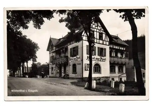 Ak Wildenthal Erzgebirge Eibenstock 1933 Hotel zur Post