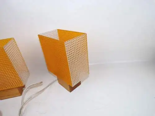 Alte Tischleuchte Design Lampen Orange Weiß E14 Tischlampen 2 Stück Vintage 