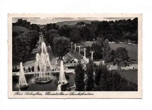 Foto AkBad Salzuflen Hauptallee mit Leuchtfontäne 1941