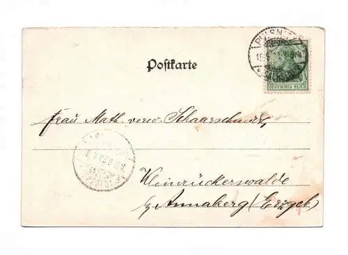 Litho Ak Pulsnitz Nach dem Bahnhofe 1903