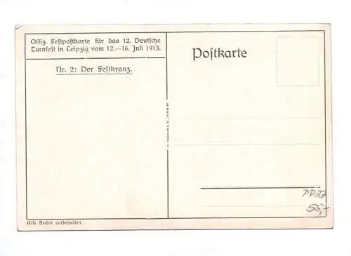 Künstler Ak Deutsches Turnfest Leipzig 1913 Der Festkranz