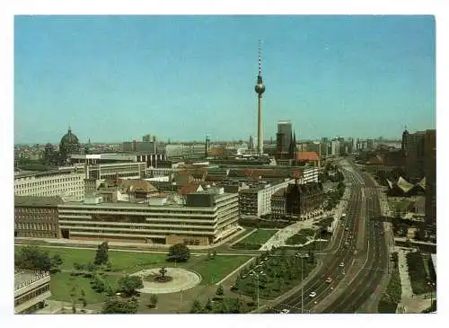 Foto Ak Blick von der Leipziger Straße zum Stadtzentrum Berlin 1985