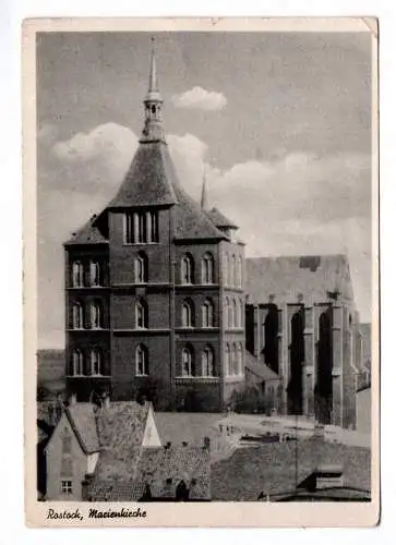 Ak Rostock Marienkirche 1950