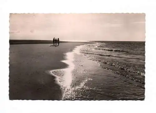 Foto Ak Nordseebad Wangerooge Abend am Meer 1956