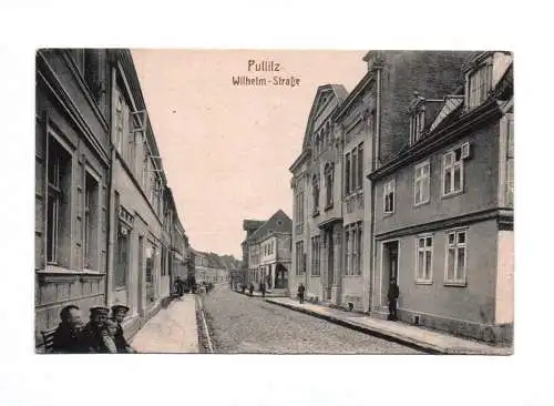 Litho Ak Putlitz Wilhelm Straße Brandenburg