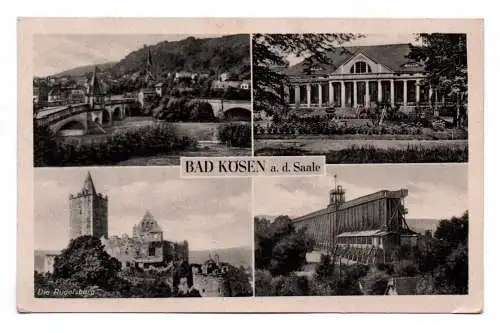 Ak Bad Kösen an der Saale 1951 Die Rudelsburg