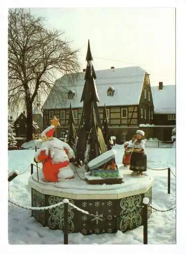 Foto Ak Grünhainichen Kreis Flöha Freilandspieldose 1986