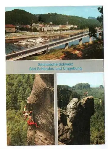 Ak Sächsische Schweiz Bad Schandau und Umgebung 1989