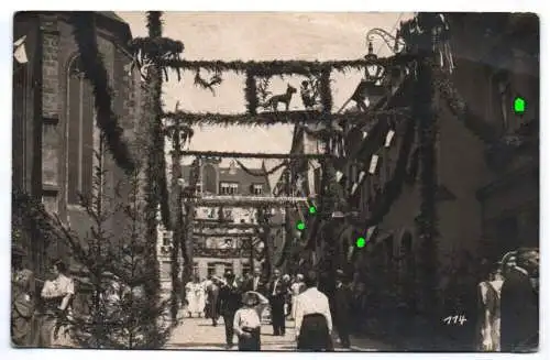 Foto Ak Rosswein 1934 geschmückte Märchenstraße 