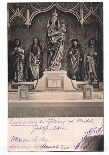 Foto Ak Reichenbach Allgäu Schöllang Gothischer Altar Kirche