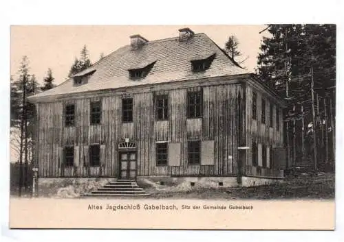 Litho Ak Jagdschloß Gabelbach Gemeinde Ilmenau