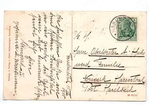 Ak Friedrichsthal in Thüringen Radfahrerin 1910