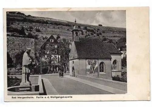 Ak Bad Mergentheim Partie an der Wolfgangskapelle 1937