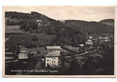 Ak Lauenstein im Erzgebirge Talpartie mit Engadin 1928