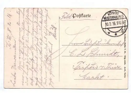 Ak Königswusterhausen Husarenecke 1916 Feldpost