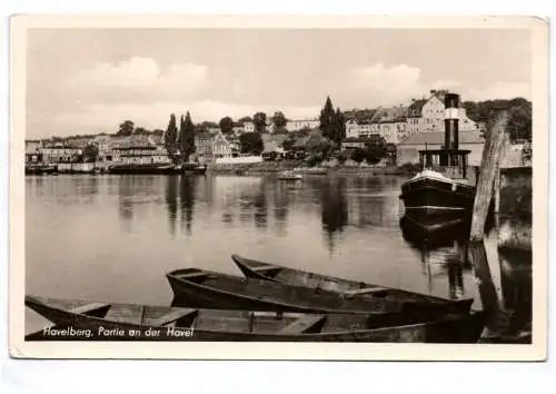 Foto Ak Havelberg Partie an der Havel 1953 DDR