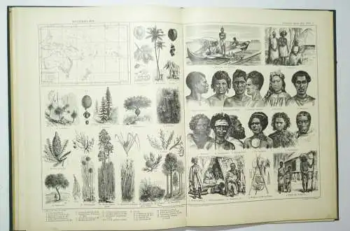 Schneiders Typen Atlas für Schule und Haus 1892 Bildband Ethnographie