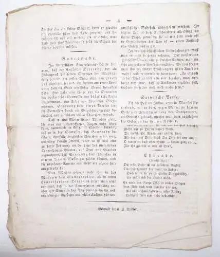 Mannigfaltigkeiten Wochenblatt gebildete Leser Nummer 1 von 1824 Berlin Potsdamm