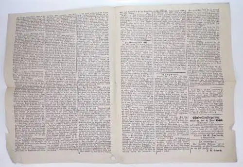 Hanauer Zeitung 1865 1866 Hanau Hessen 2 Stück