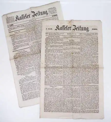 Kasseler Zeitung 1865 1866 Kassel Cassel Hessen