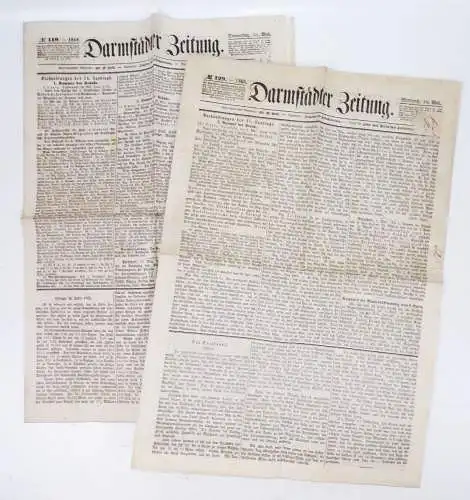 Darmstädter Zeitung 1865 und 1866 Darmstadt