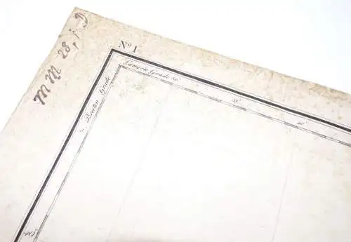Übersichtskarte kgl Jagd Reviere im Leibgehege Münsingen Bayern um 1840 Karte