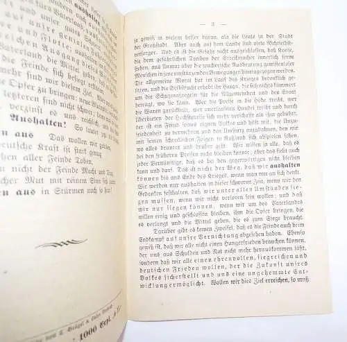 Flugblatt Aushalten 2 Aufruf an die Bauern zur 8 Kriegsanleihe 