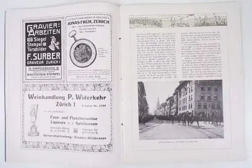 Schreibmappe 1916 Jean Frey Zürich Buchdruckerei Reklame 