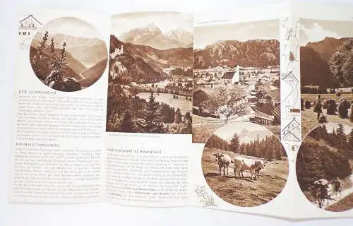 Altes Prospekt Hohenschwangau Schwangau Neuschwanstein Bayern Alpen 1938