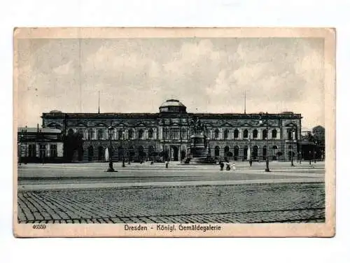 Ak Dresden Königliche Gemäldegalerie Stempel Erfrischungsstelle