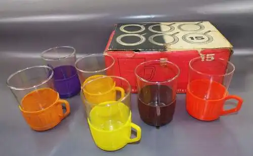 DDR Teegläser Jenaer Glas Schott u Gen OVP 6 x Teeglas