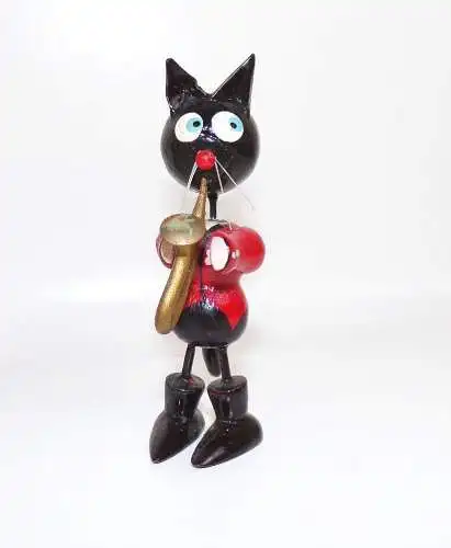 Alte Katzen Kapelle Klavier Musiker wohl Expertic DDR  Figuren cats