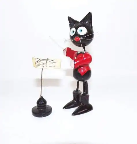 Alte Katzen Kapelle Klavier Musiker wohl Expertic DDR  Figuren cats