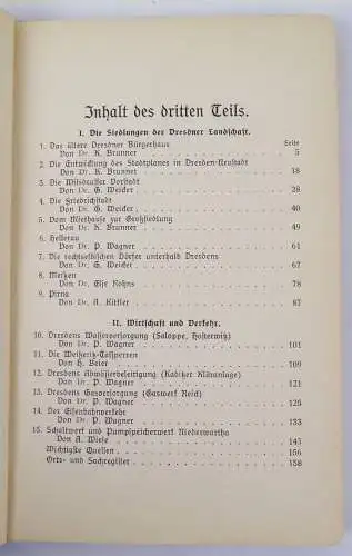 Dresdner Wanderbuch III Teil Das Kulturbild Paul Wagner 1934 Sachsen Dresden