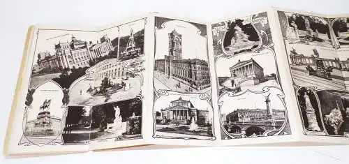 Neuestes Album von Berlin und Potsdam um 1900 Leporello