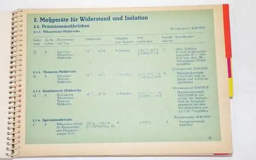 Alter Katalog Elektrische Messgeräte Staatliches Maschinenkontor 1964