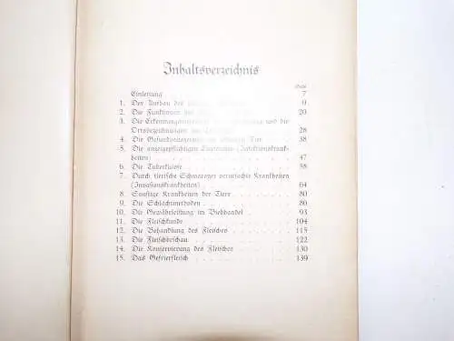 Was der Fleischer vom Schlachtvieh wissen muss Buch 1930 er Otto Raschke Metzger