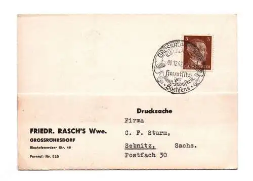 Drucksache Grossröhrsdorf 1942