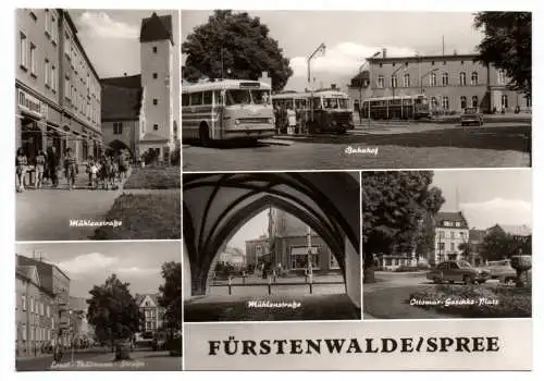 Ak Fürstenwalde Spree Bahnhof Mühlenstraße 1977