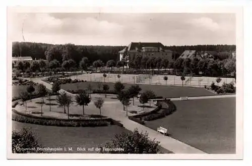 Foto Ak Ostseebad Brunshaupten in Mecklenburg Blick auf die Tennisplätze 1931