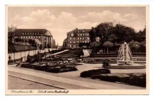 Ak Glauchau in Sachsen Blick vom Bahnhof