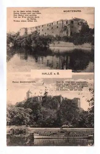 Ak Halle an der Saale Moritzburg Ruine Giebichenstein 1925