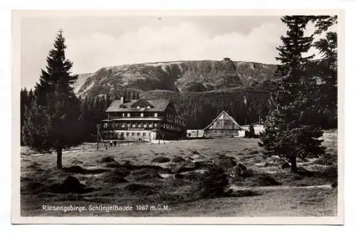 Foto Ak Riesengebirge Schlingelbaude Hirschberg / Jelenia Gora