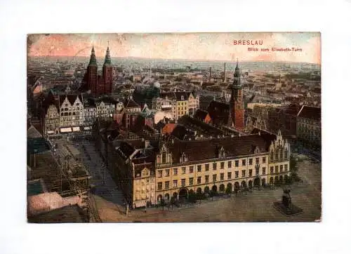 Ak Breslau Blick vom Elisabeth Turm 1910