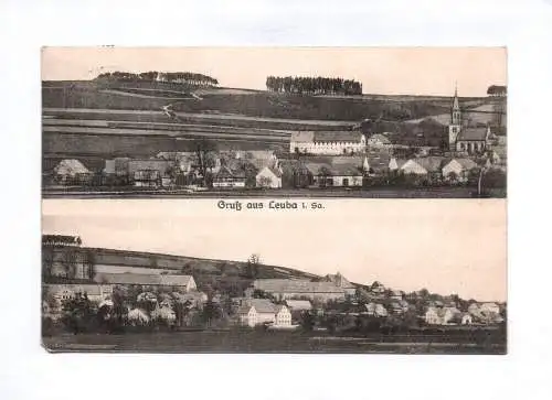 Ak Gruß aus Leuba in Sachsen 1913