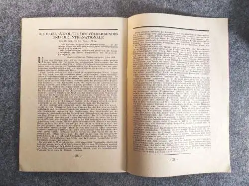 Jung Sozialistische Blätter Januar 1927 Der Krieg der Zukunft